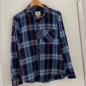 blue black and red flannel